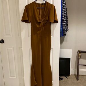 NASTY GAL Elegant Brown Maxi Dress